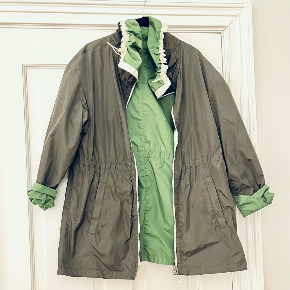 Prada reversible lightweight jacket gray green 40